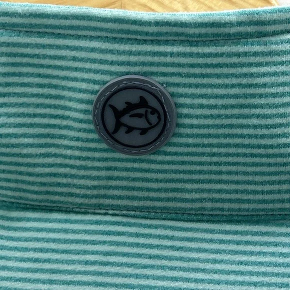 Southern Tide 1/4 Zip Men XL Mint Green Striped Performance Pullover Lightweight - Picture 3 of 11